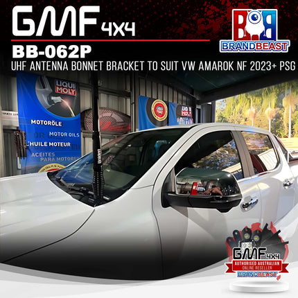 GMF4x4 BB-062P UHF Antenna Bonnet Bracket To Suit VW Amarok NF 2023+ PSG