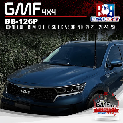 GMF4x4 BB-126P Bonnet UHF Bracket To Suit KIA Sorento 2021 - 2024 PSG