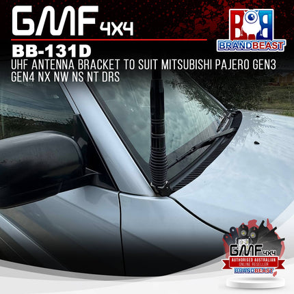 GMF4x4 BB-131D UHF Antenna Bracket To Suit Mitsubishi Pajero GEN3 GEN4 DRS