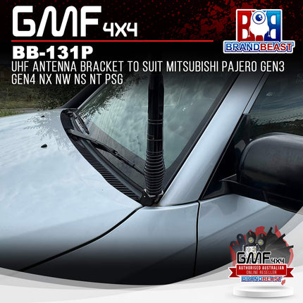 GMF4x4 BB-131P Antenna Bracket Suit Mitsubishi Pajero 4th GEN. 2006 - 2021 (PSG)