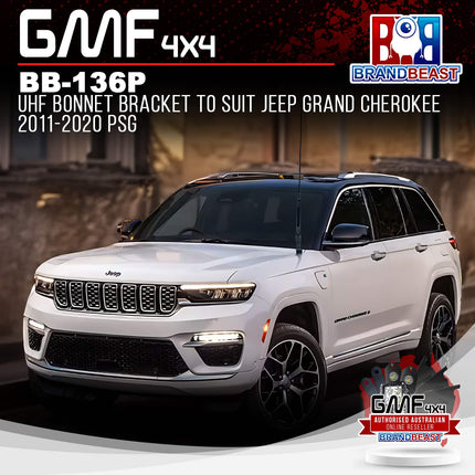 GMF4x4 BB-136P UHF Bonnet Bracket To Suit Jeep Grand Cherokee 2011-2020 PSG