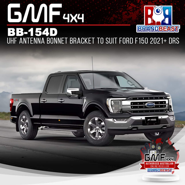 GMF4x4 BB-154D UHF Antenna Bonnet Bracket To Suit Ford F150 2021+ DRS