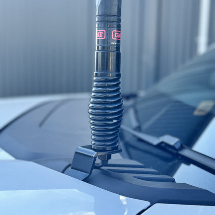 GMF4x4 BB-237P BYD Shark Bonnet Hinge UHF Antenna Bracket - Passenger Side