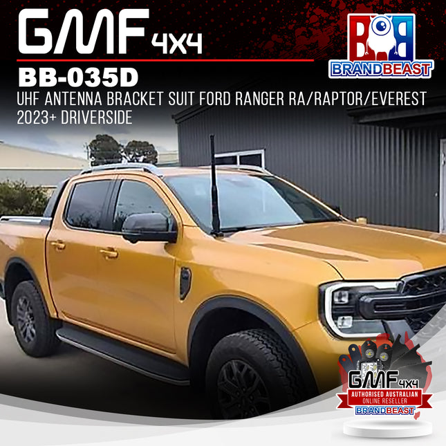GMF4x4 BB-035D UHF Antenna Bracket For Ford Ranger RA/Raptor/Everest Driver Side
