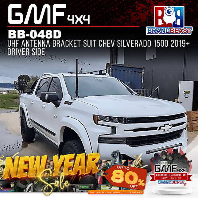 GMF4X4 BB-048D UHF Antenna Bracket Suit Chev Silverado 1500 2019+ Driver Side