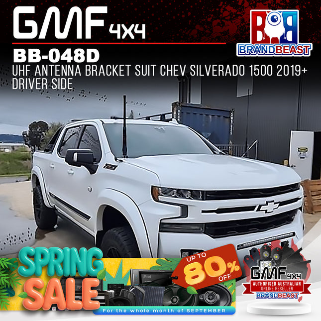 GMF4X4 BB-048D UHF Antenna Bracket Suit Chev Silverado 1500 2019+ Driver Side