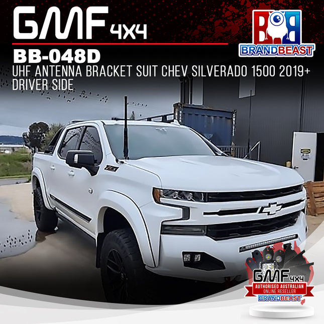GMF4X4 BB-048D UHF Antenna Bracket Suit Chev Silverado 1500 2019+ Driver Side