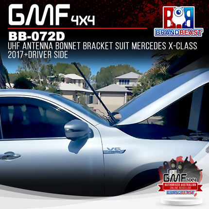 GMF4X4 BB-072D UHF Antenna Bonnet Bracket Suit Mercedes X-Class 2017+Driver Side