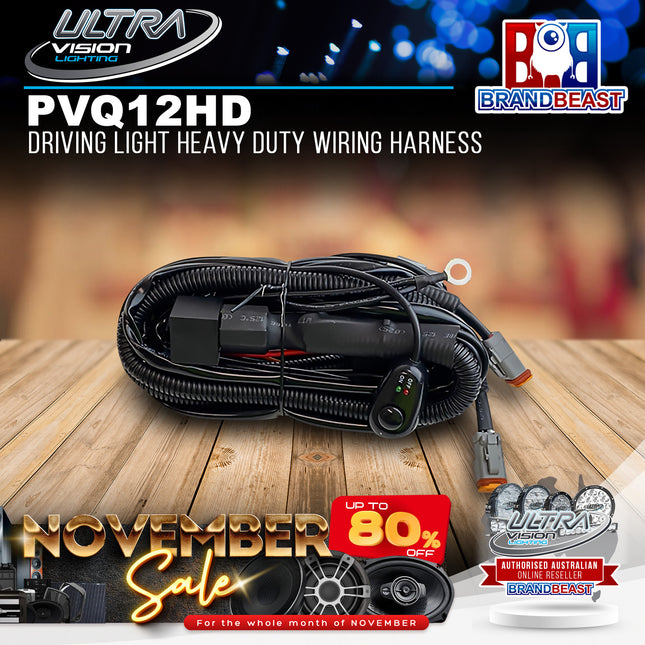 Ultra Vision Lighting PVQ12HD Driving Light Heavy Duty Wiring Harness