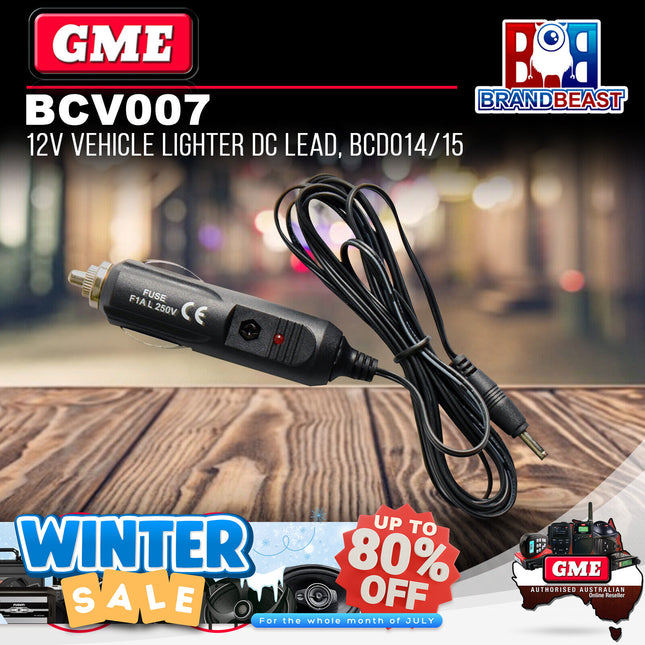 GME BCV007 12V Vehicle Lighter DC Lead BCD014/15