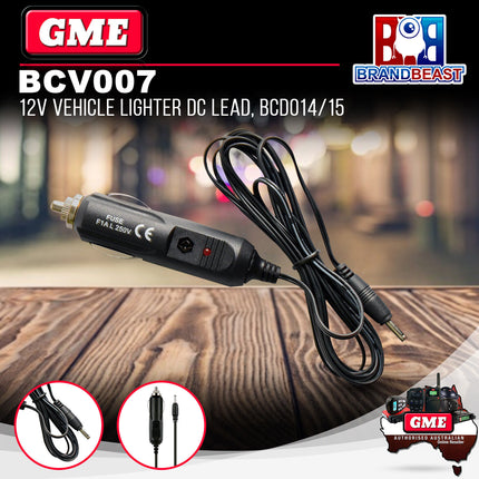 GME BCV007 12V Vehicle Lighter DC Lead BCD014/15