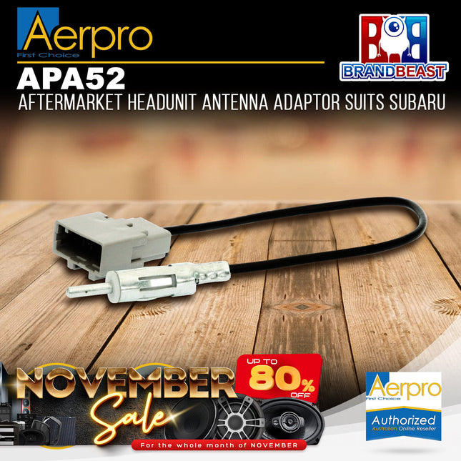 Aerpro APA52 Aftermarket Headunit Antenna Adaptor to Suit Subaru