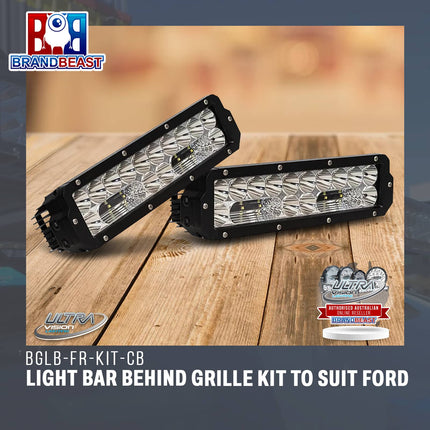 Ultra Vision Lighting BGLB-FR-KIT-CB Light Bar Behind Grille Kit To Suit Ford