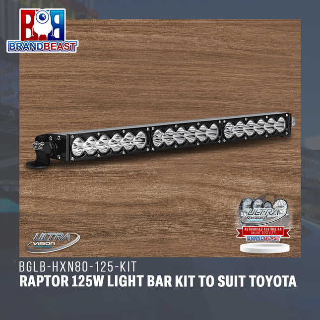 Ultra Vision Lighting BGLB-HXN80-125-KIT Raptor 125W Light Bar Kit To Suit Toyota