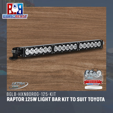 Ultra Vision Lighting BGLB-HXN80ROG-125-KIT Raptor 125W Light Bar Kit To Suit Toyota