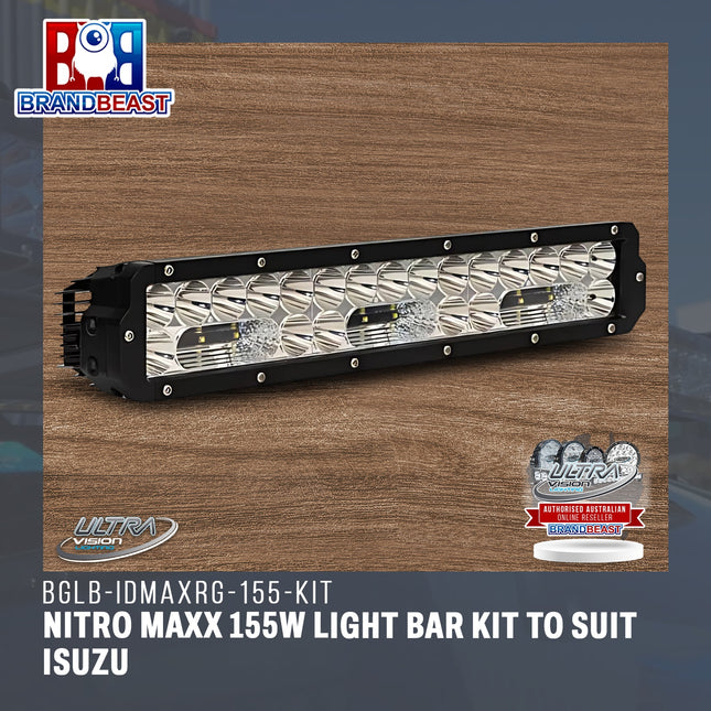 Ultra Vision Lighting BGLB-IDMAXRG-155-KIT Nitro Maxx 155W Light Bar Kit To Suit Isuzu