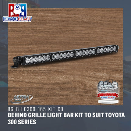 Ultra Vision Lighting BGLB-LC300-165-KIT-CB Behind Grille Light Bar Kit To Suit Toyota 300 Series