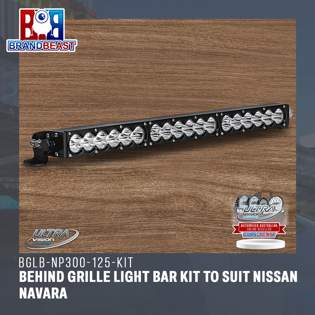 Ultra Vision Lighting BGLB-NP300-125-KIT Behind Grille Light Bar Kit To Suit Nissan Navara