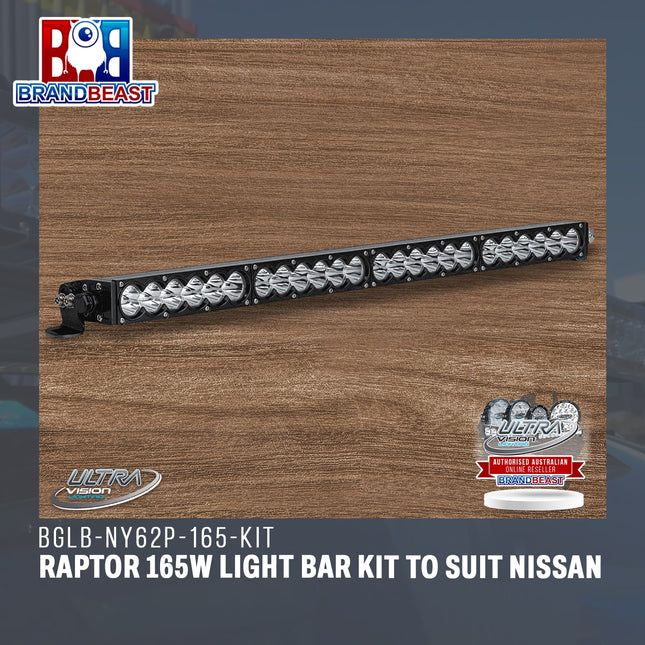 Ultra Vision Lighting BGLB-NY62P-165-KIT Raptor 165W Light Bar Kit To Suit Nissan