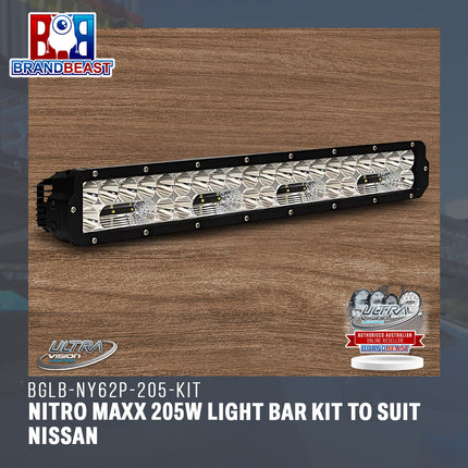 Ultra Vision Lighting BGLB-NY62P-205-KIT Nitro Maxx 205W Light Bar Kit To Suit Nissan