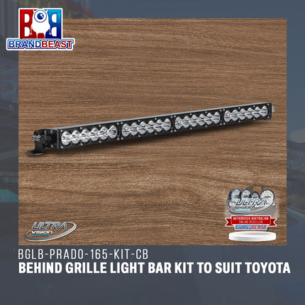 Ultra Vision Lighting BGLB-PRADO-165-KIT-CB Behind Grille Light Bar Kit To Suit Toyota Prado