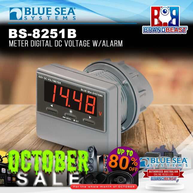Blue Sea Systems BS-8251B | Meter Digital DC Voltage with Alarm