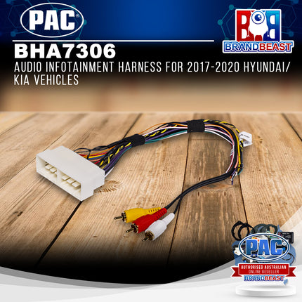 PAC BHA7306 Audio Infotainment Harness for 2017-2020 Hyundai/Kia Vehicles