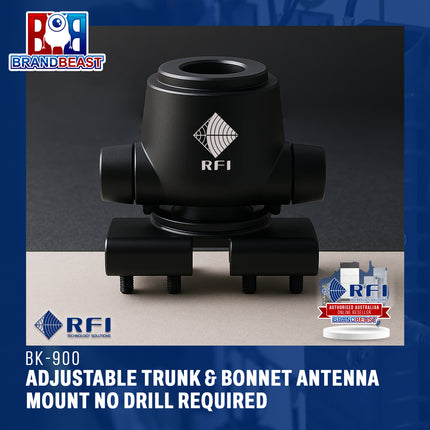 RFI BK-900 Adjustable Trunk & Bonnet Antenna Mount No Drill Required