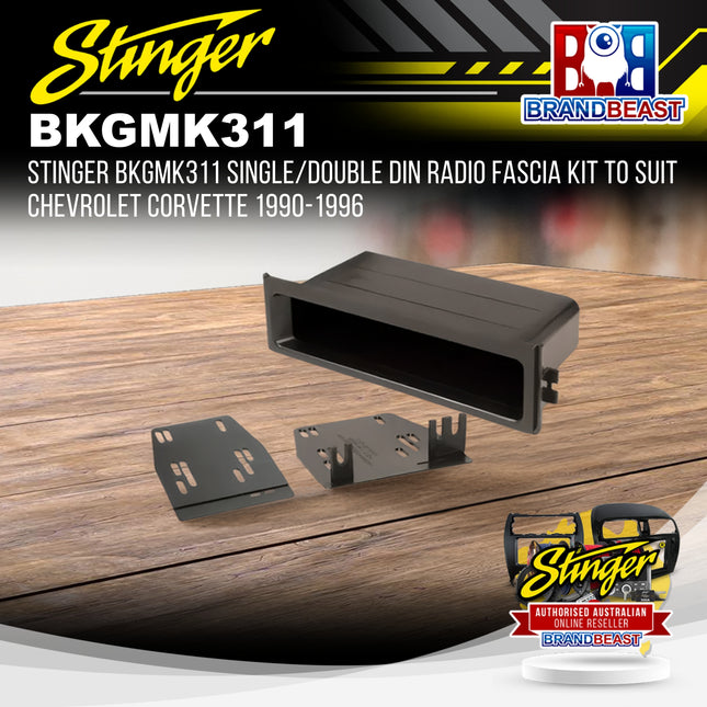 Stinger BKGMK311 Single/Double DIN Radio Fascia Kit to Suit Chevrolet Corvette
