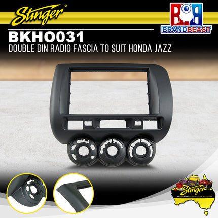 Stinger BKHO031 Double DIN Radio Fascia Kit To Suit Honda Jazz 2001-2007