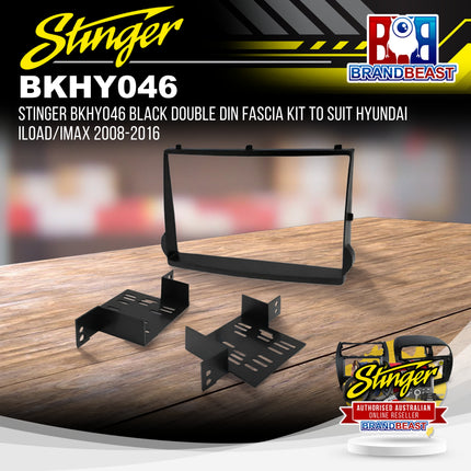 Stinger BKHY046 Black Double DIN Fascia Kit To Suit Hyundai iLoad/iMax