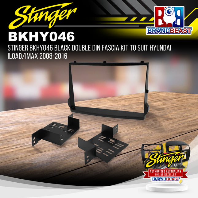 Stinger BKHY046 Black Double DIN Fascia Kit To Suit Hyundai iLoad/iMax