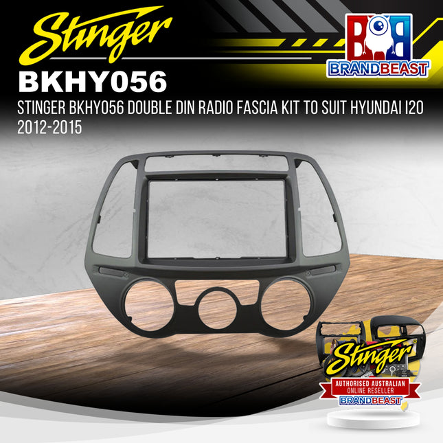 Stinger BKHY056 Double DIN Radio Fascia Kit To Suit Hyundai i20 2012-2015