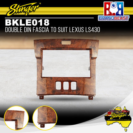 Stinger BKLE018 Double DIN Radio Fascia Kit To Suit Lexus LS 2001 - 2006