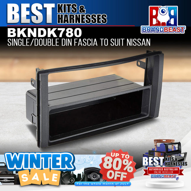 BestKits BKNDK780 Double DIN Radio Fascia Kit To Suit Nissan Navara/Cube