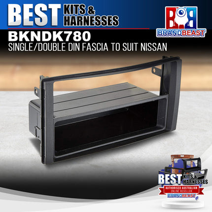 BestKits BKNDK780 Double DIN Radio Fascia Kit To Suit Nissan Navara/Cube