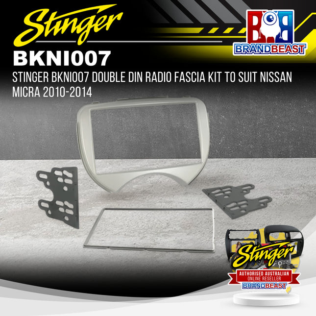 Stinger BKNI007 Double DIN Radio Fascia Kit To Suit Nissan Micra 2010-2014