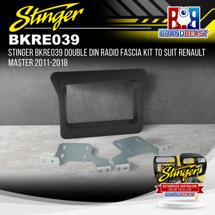 Stinger BKRE039 Double DIN Radio Fascia Kit To Suit Renault Master 2011-2017