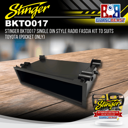 Stinger BKTO017 Single DIN Style Radio Fascia Kit To Suits Toyota (Pocket Only)
