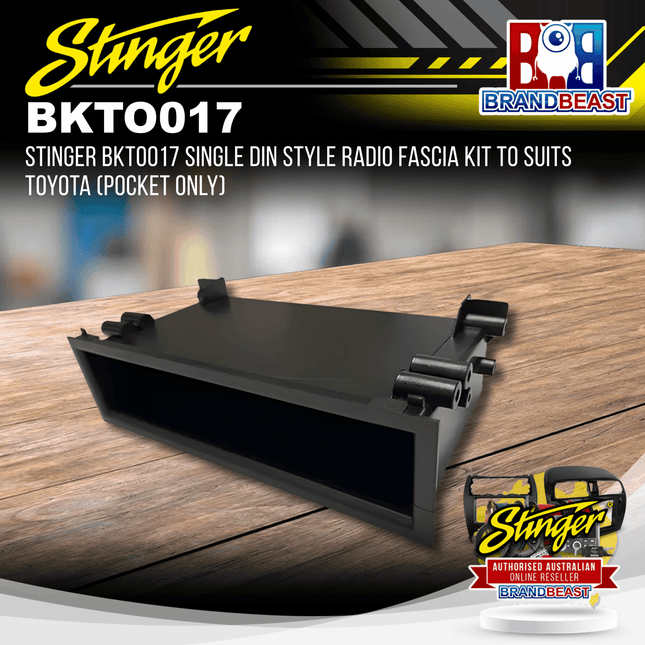 Stinger BKTO017 Single DIN Style Radio Fascia Kit To Suits Toyota (Pocket Only)