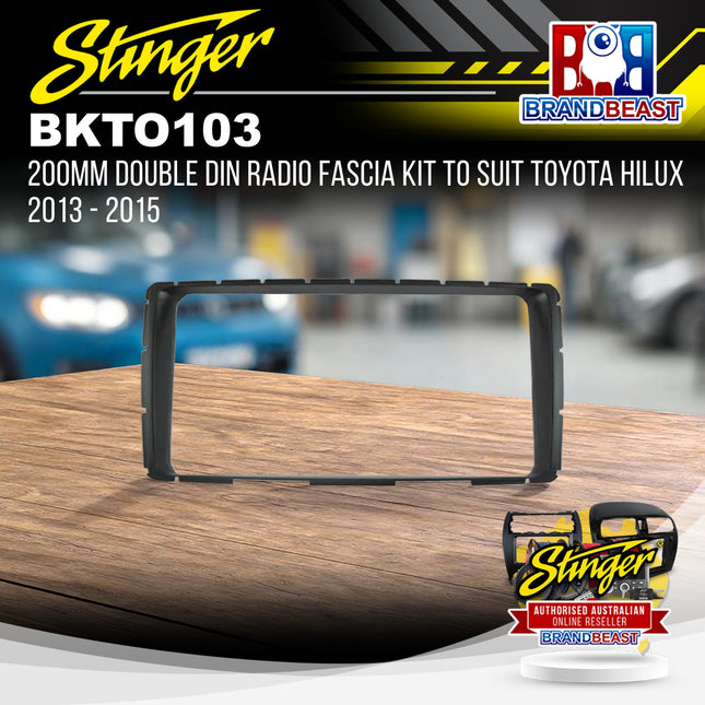 Stinger BKTO103 200mm Double DIN Radio Fascia Kit For Toyota Hilux 2013 - 2015