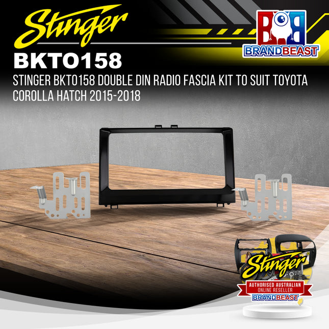 Stinger BKTO158 Double DIN Radio Fascia Kit To Suit Toyota Corolla Hatch 2015-20