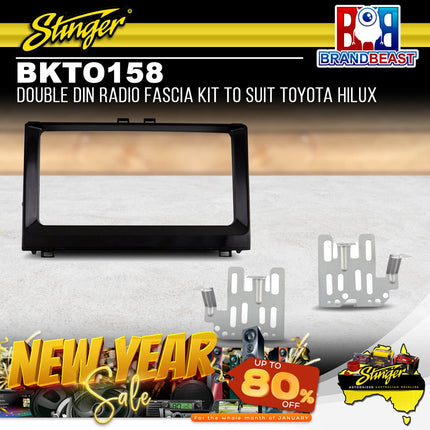 Stinger BKTO158 Double DIN Radio Fascia Kit To Suit Toyota Corolla Hatch 2015-20