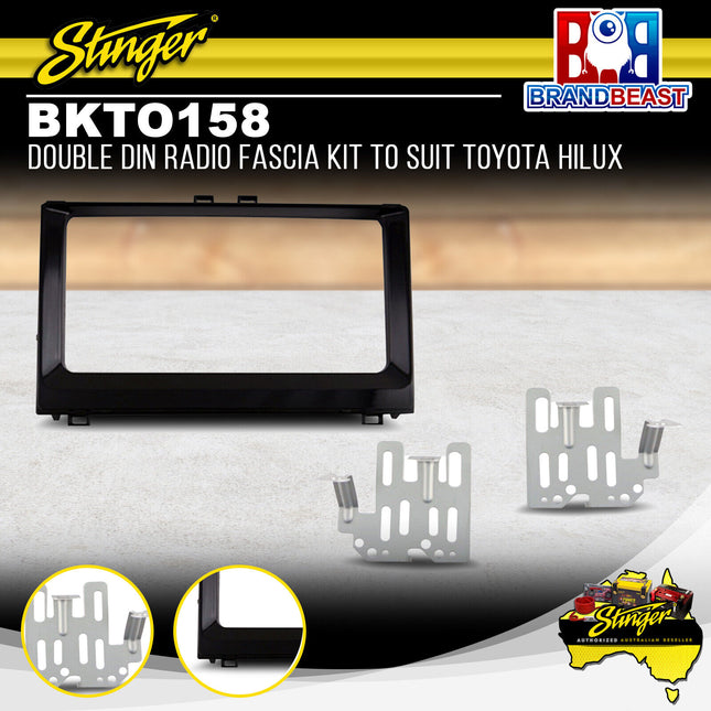 Stinger BKTO158 Double DIN Radio Fascia Kit To Suit Toyota Corolla Hatch 2015-20