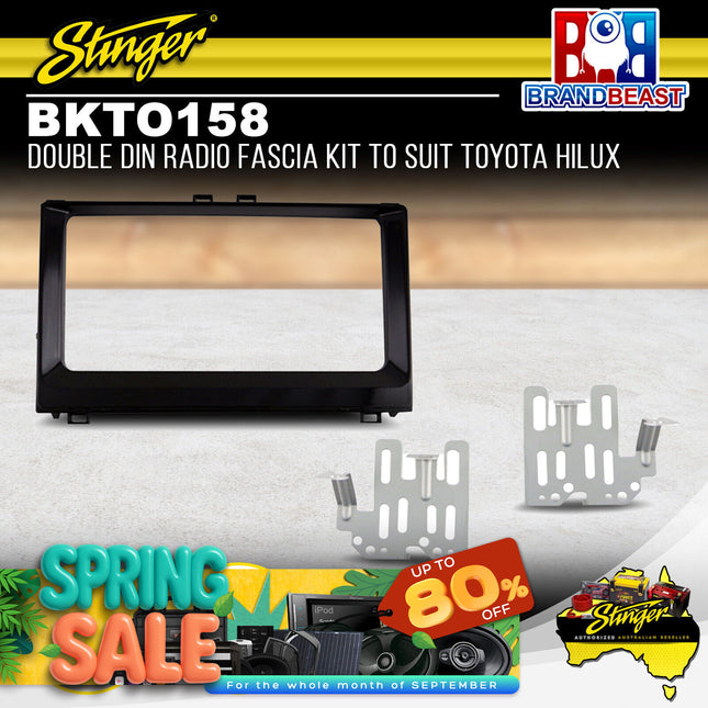 Stinger BKTO158 Double DIN Radio Fascia Kit To Suit Toyota Corolla Hatch 2015-20