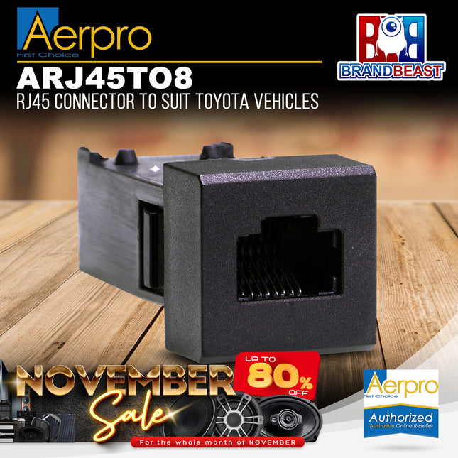 Aerpro ARJ45TO8 RJ45 Connector to Suit Toyota Vehicles