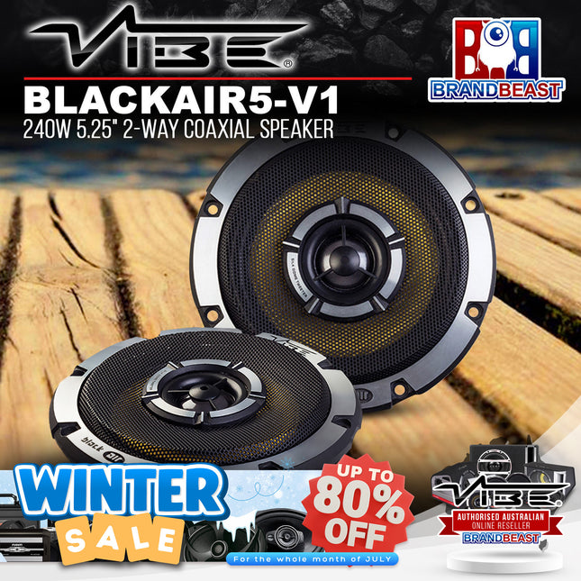 Vibe BLACKAIR5-V1 240W 5.25" 2-Way Coaxial Speaker