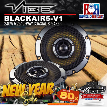 Vibe BLACKAIR5-V1 240W 5.25&quot; 2-Way Coaxial Speaker