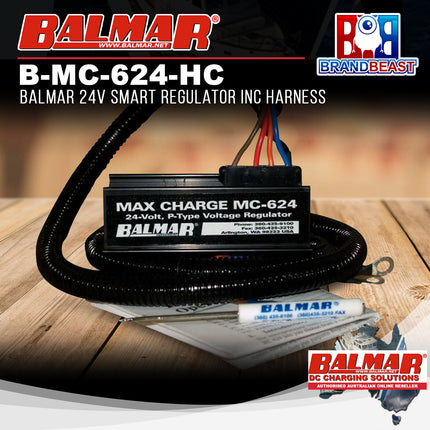 Balmar B-MC-624-HC Regulator, MC624 Multi-Stage, 24V, W/Harness (Clamshell)