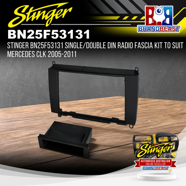 Stinger BN25F53131 Single/Double DIN Radio Fascia Kit Fro Mercedes CLK 2005-2011